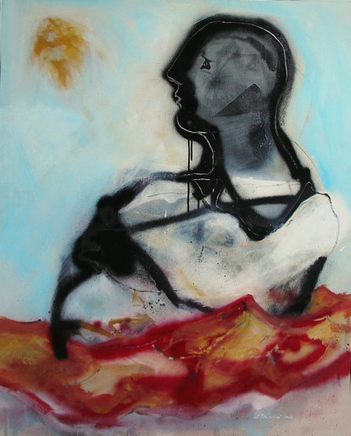 Turning point, mixed technique on canvas,110 x 90 cm, 2006