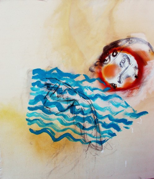 Down Heaving , mixed technique, 100 x 90cm,2006-god